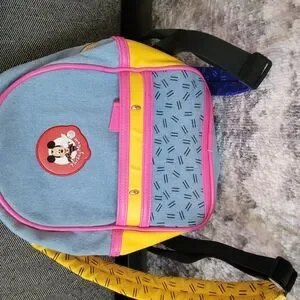 Disney | Bags | Disney Gray And Pink Backpack With Playful  display picture 2